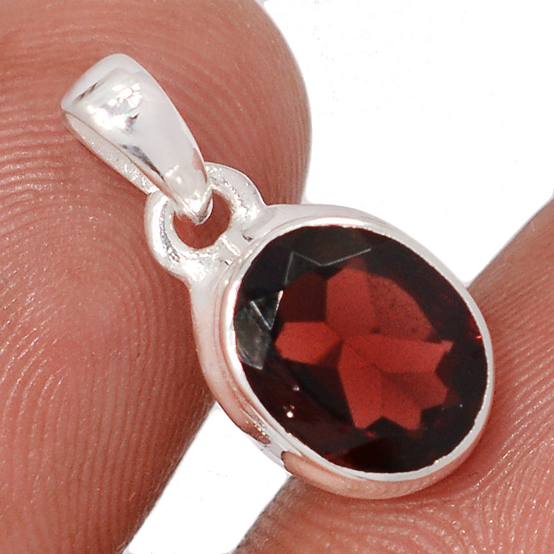 0.7" Garnet Faceted Pendants - GNFP432