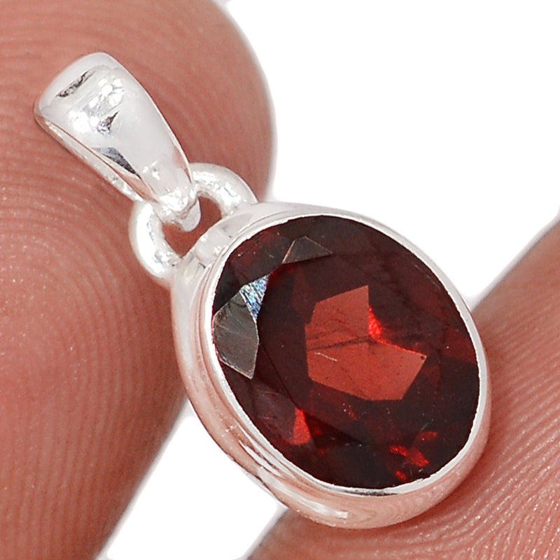 0.7" Garnet Faceted Pendants - GNFP441