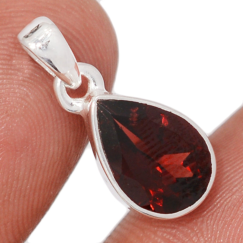 0.8" Garnet Faceted Pendants - GNFP443