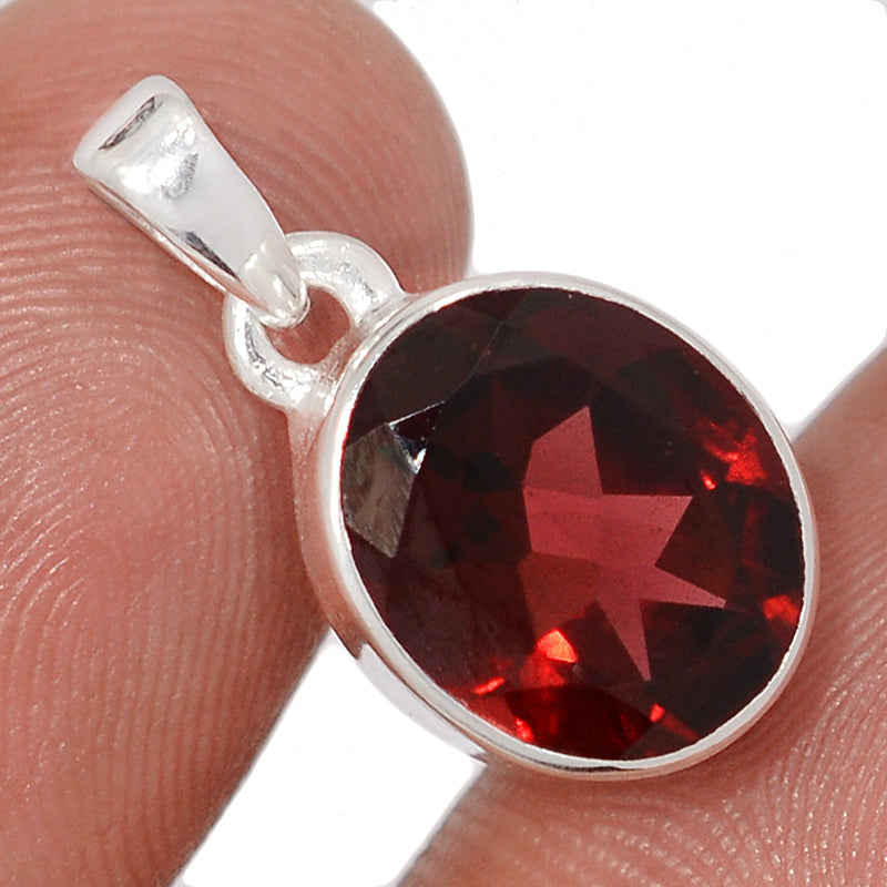 0.8" Garnet Faceted Pendants - GNFP444