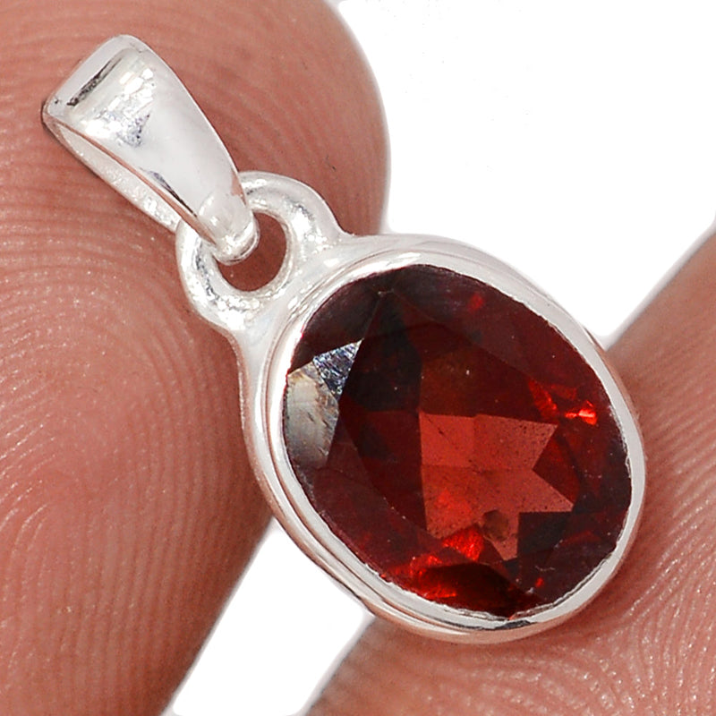 0.7" Garnet Faceted Pendants - GNFP446