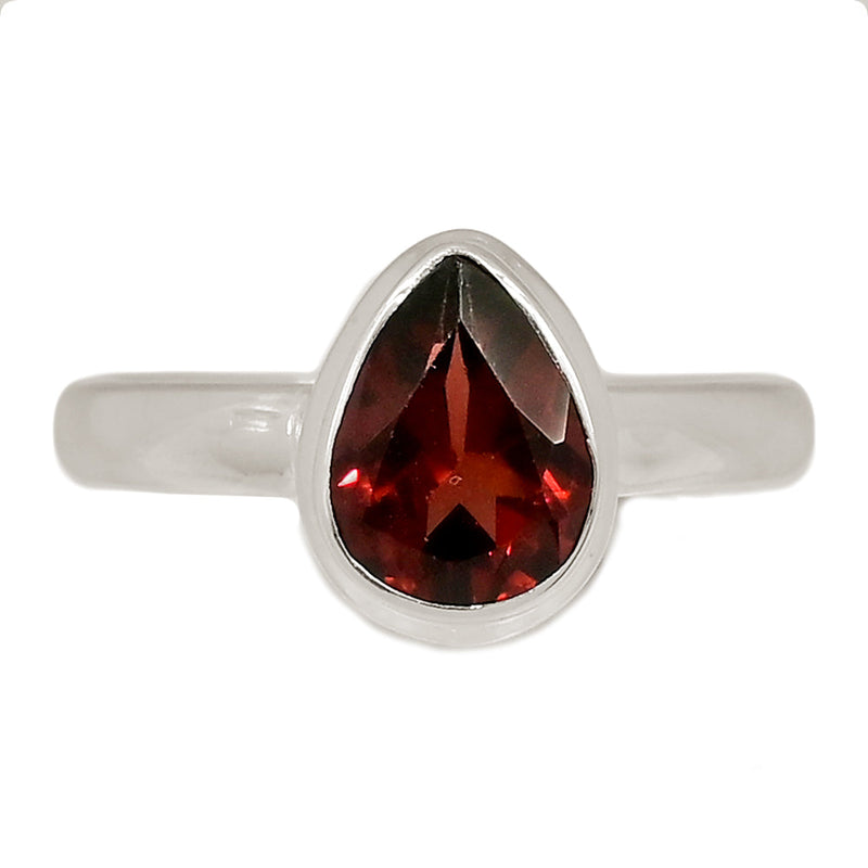 Garnet Faceted Ring - GNFR1302