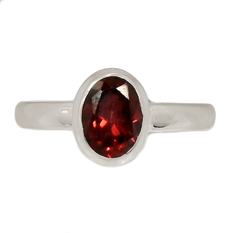 Garnet Faceted Ring - GNFR1304