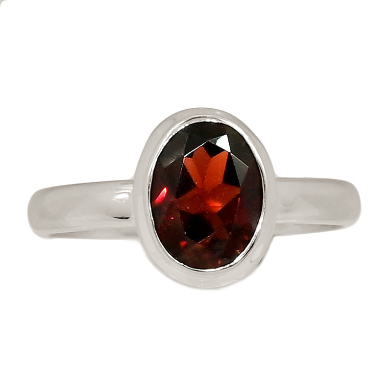 Garnet Faceted Ring - GNFR1307