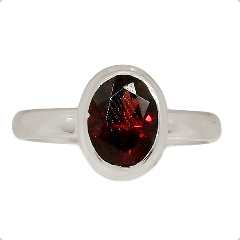 Garnet Faceted Ring - GNFR1309