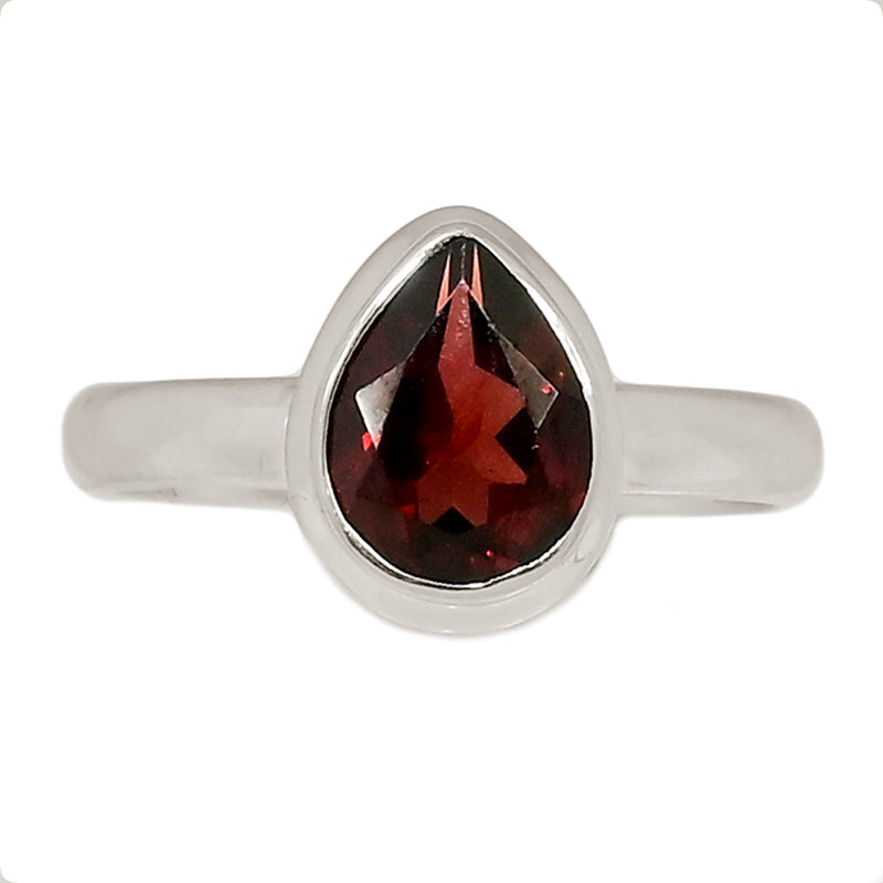 Garnet Faceted Ring - GNFR1314