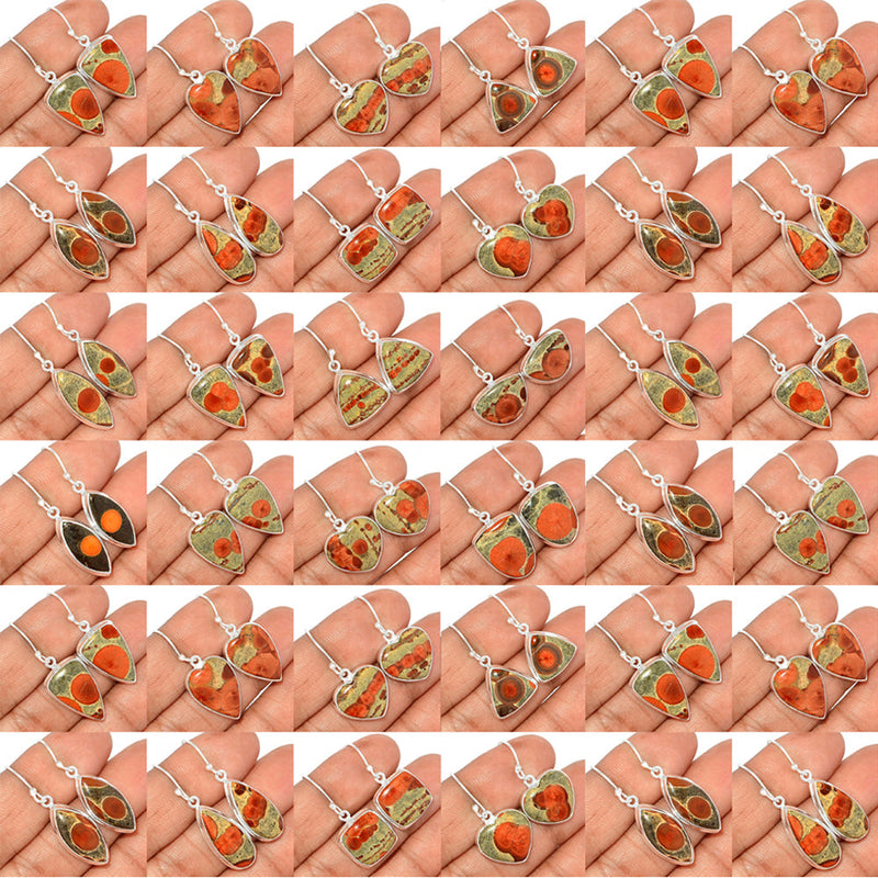 50 Pieces Mix Lot - Peanut Obsidian Earrings - GPNOE3