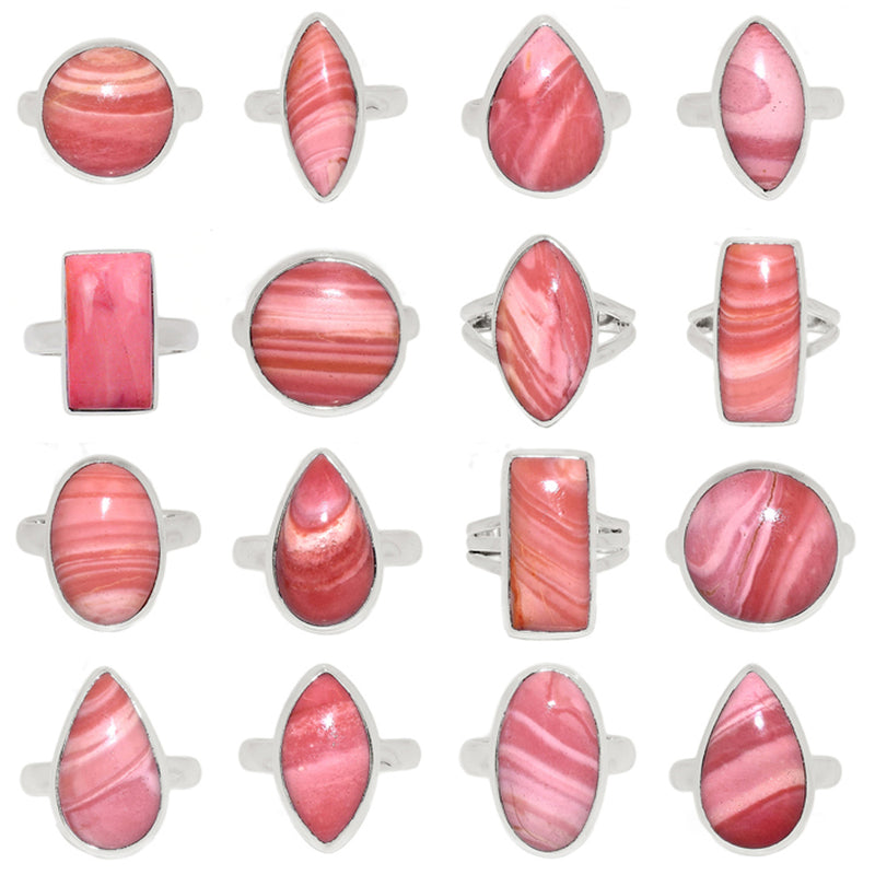 100 Grams Mix Lot - Australian Pink Opal Rings - GPOAR4