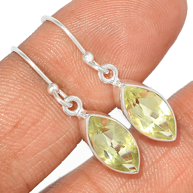 1.1" Green Amethyst Earrings - GRAE701