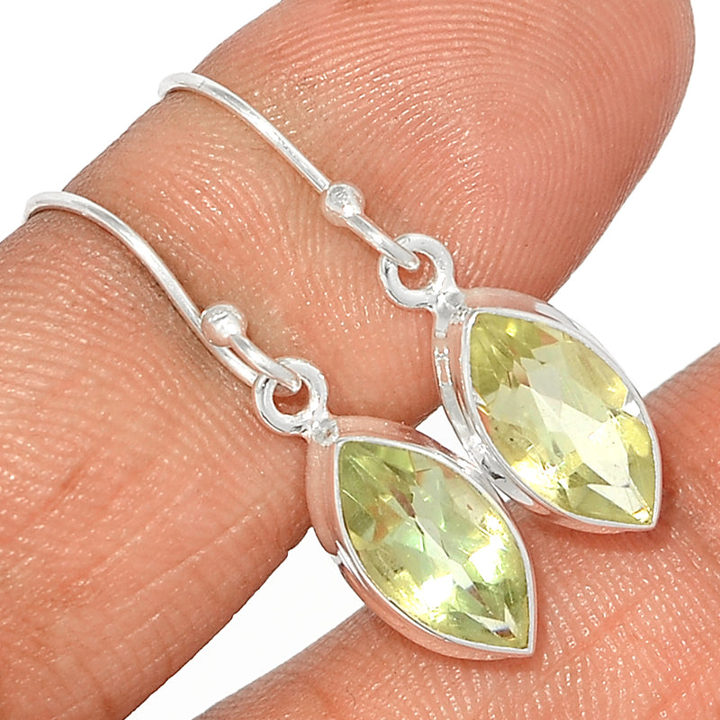 1.2" Green Amethyst Earrings - GRAE717