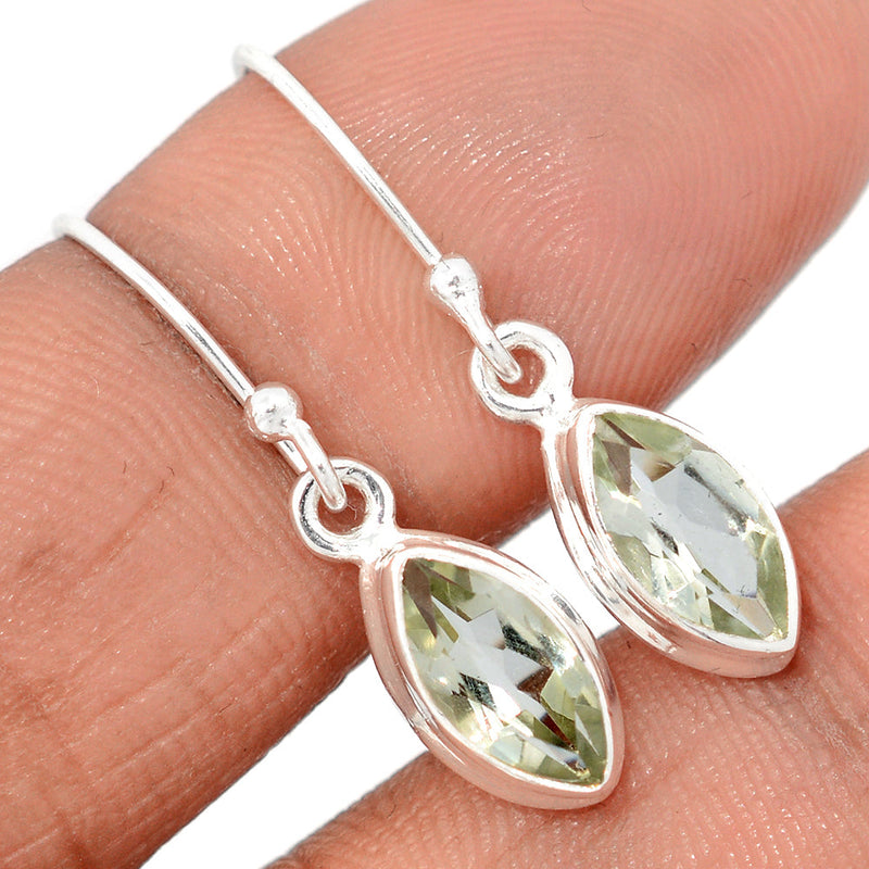 1.1" Green Amethyst Earrings - GRAE874