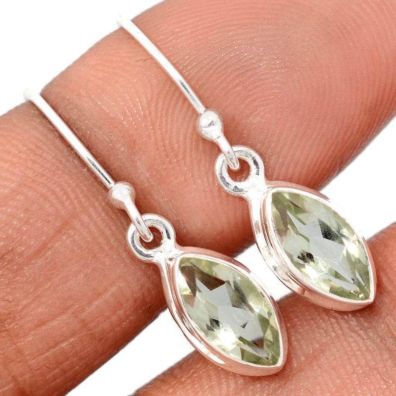 1" Green Amethyst Earrings - GRAE880