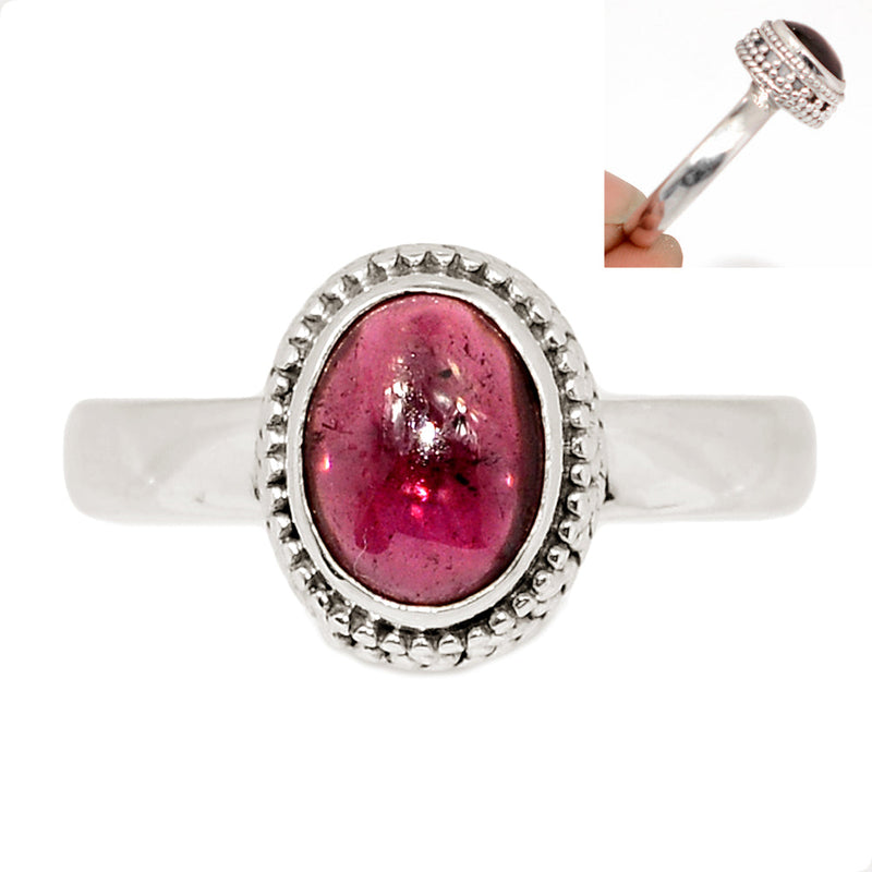 Fine Filigree - Garnet Cabochon Ring - GRCR1011