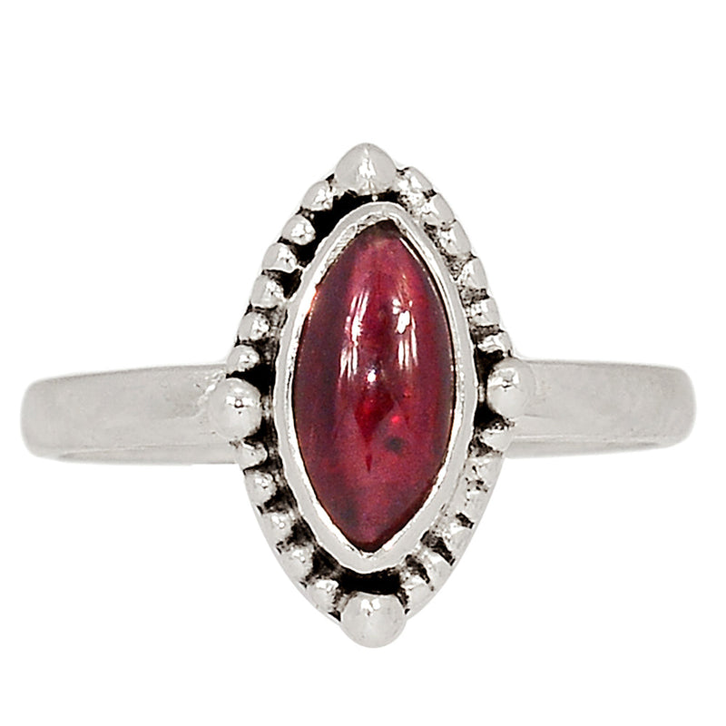 Small Filigree - Garnet Cabochon Ring - GRCR959