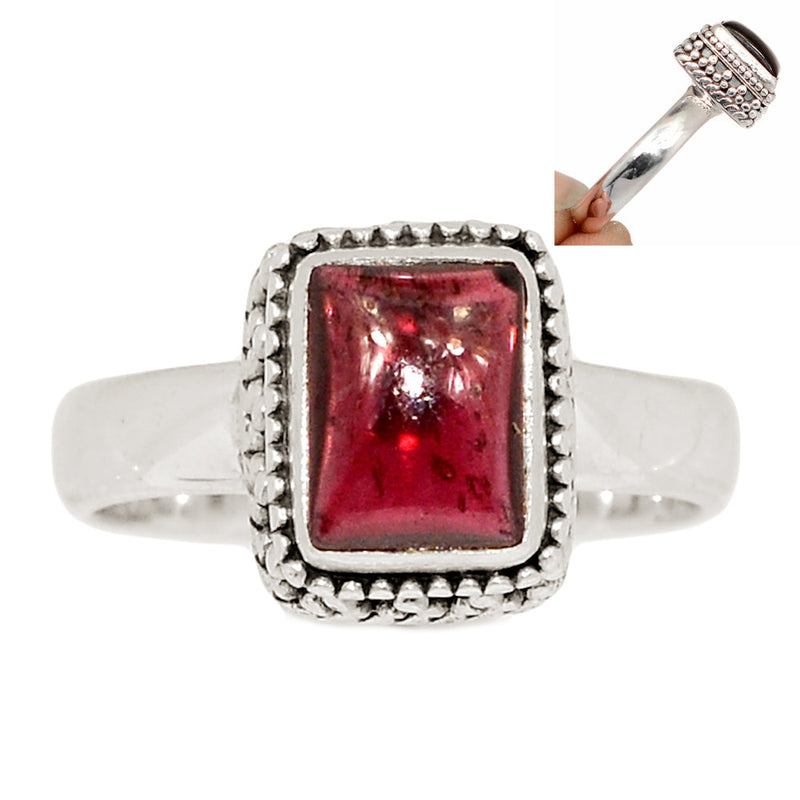 Fine Filigree - Garnet Cabochon Ring - GRCR985
