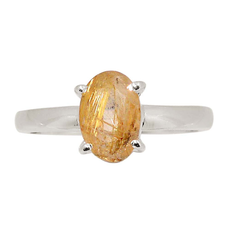 Claw - Golden Rutile Faceted Ring - GRFR339