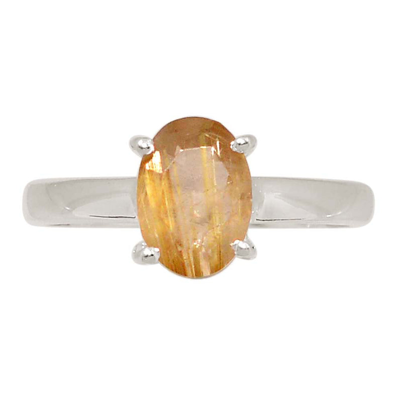 Claw - Golden Rutile Faceted Ring - GRFR341