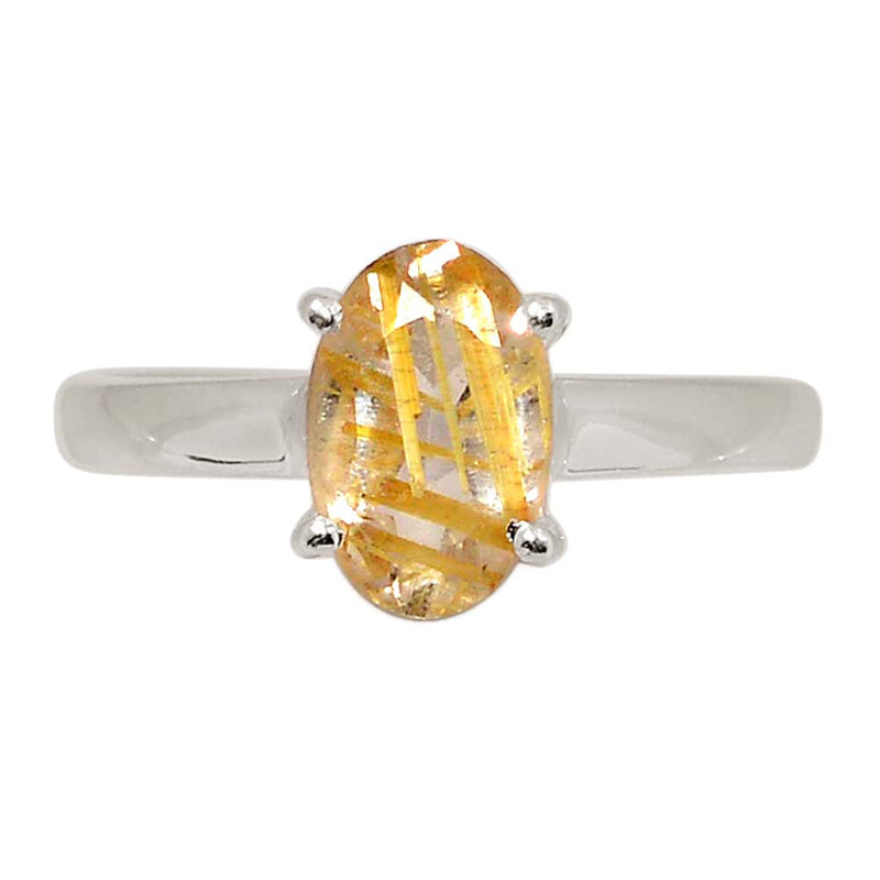 Claw - Golden Rutile Faceted Ring - GRFR342