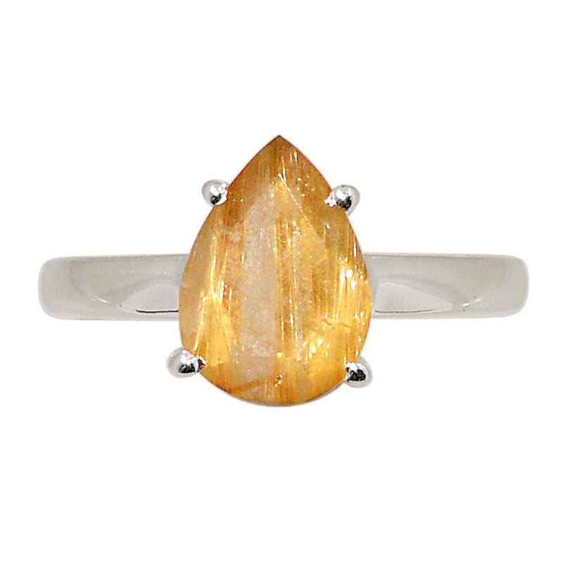 Claw - Golden Rutile Faceted Ring - GRFR343