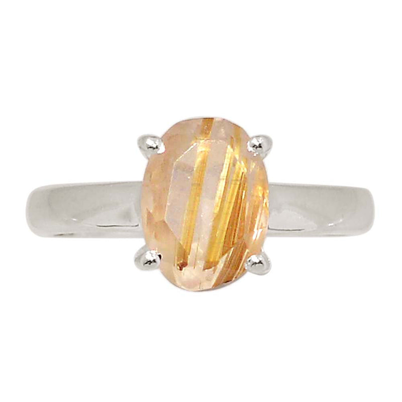 Claw - Golden Rutile Faceted Ring - GRFR346