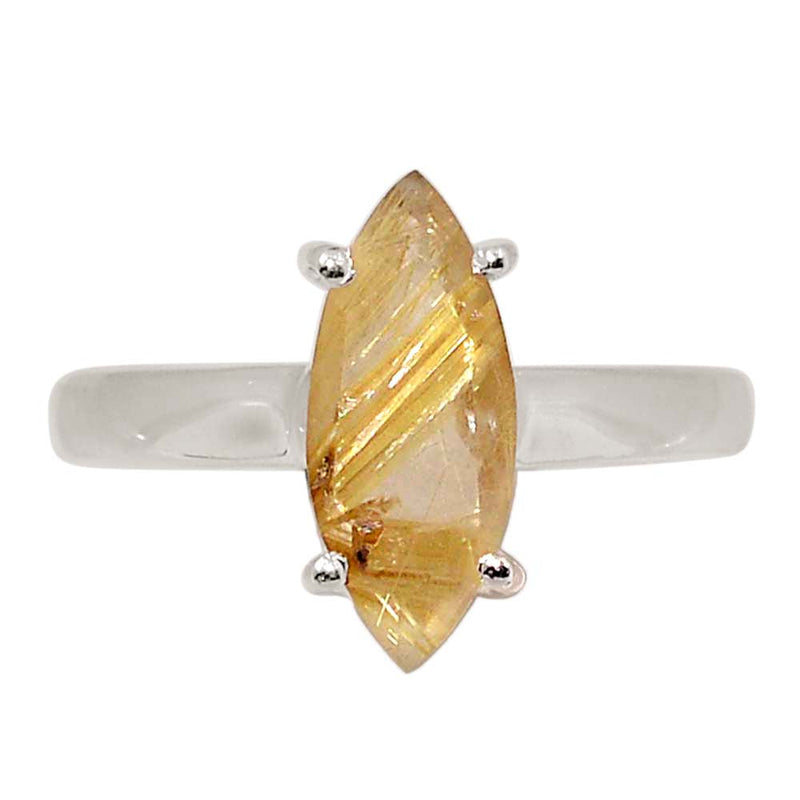 Claw - Golden Rutile Faceted Ring - GRFR351
