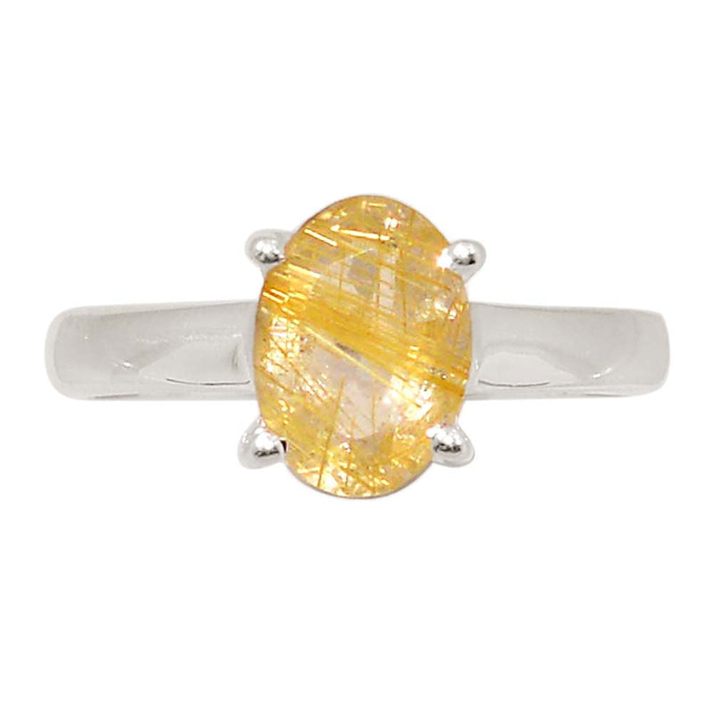 Claw - Golden Rutile Faceted Ring - GRFR352
