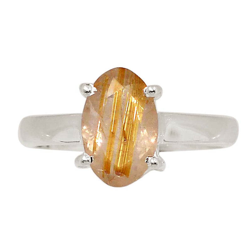 Claw - Golden Rutile Faceted Ring - GRFR353