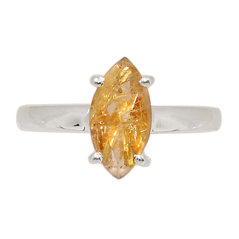 Claw - Golden Rutile Faceted Ring - GRFR355