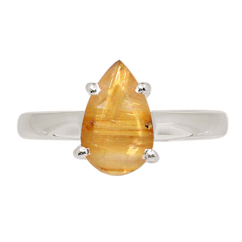 Claw - Golden Rutile Faceted Ring - GRFR356