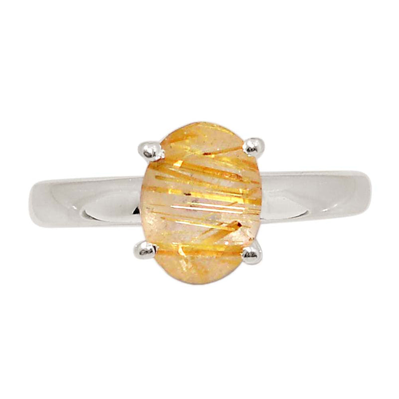 Claw - Golden Rutile Faceted Ring - GRFR357