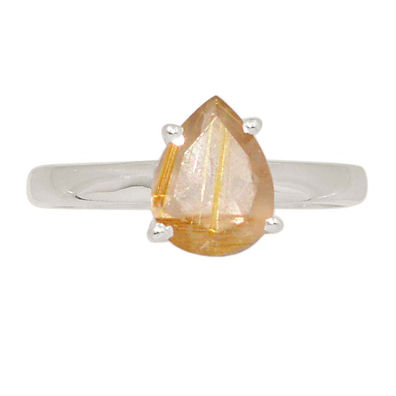 Claw - Golden Rutile Faceted Ring - GRFR358