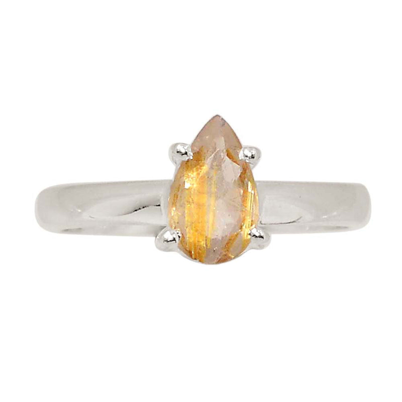 Claw - Golden Rutile Faceted Ring - GRFR359