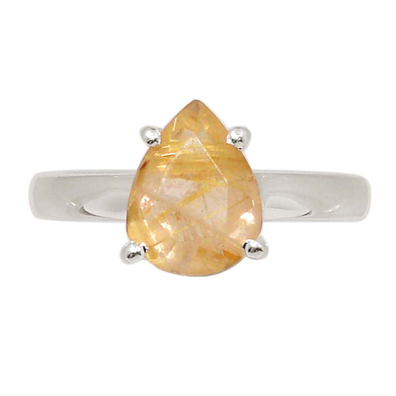 Claw - Golden Rutile Faceted Ring - GRFR361