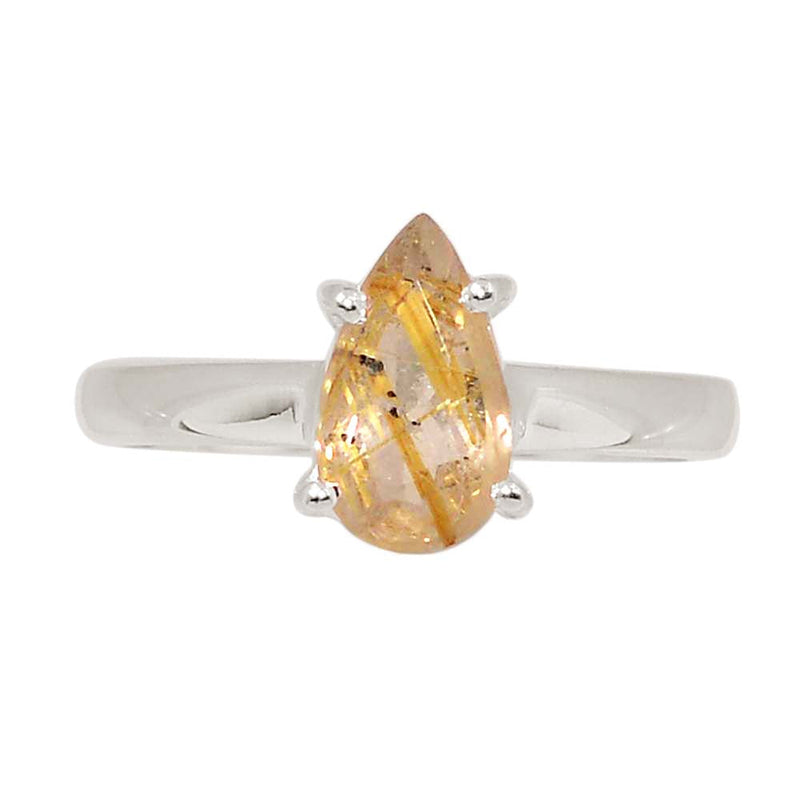 Claw - Golden Rutile Faceted Ring - GRFR362