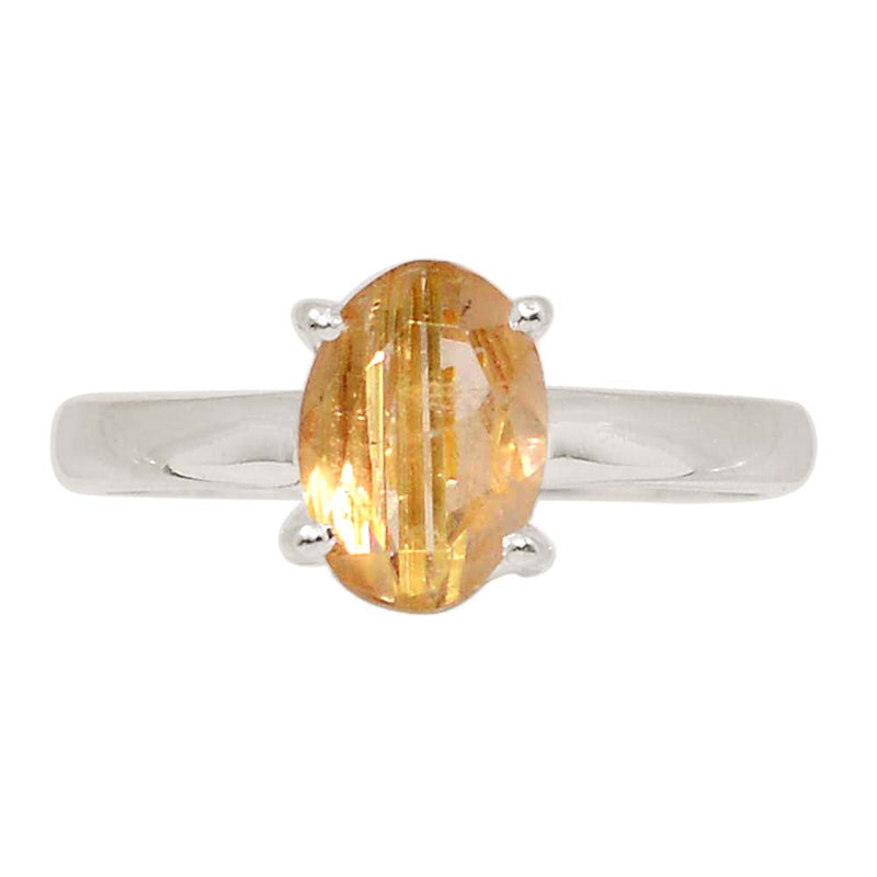 Claw - Golden Rutile Faceted Ring - GRFR363