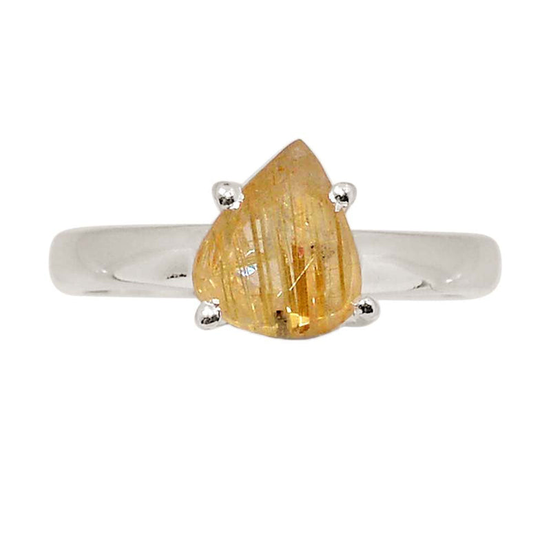 Claw - Golden Rutile Faceted Ring - GRFR364