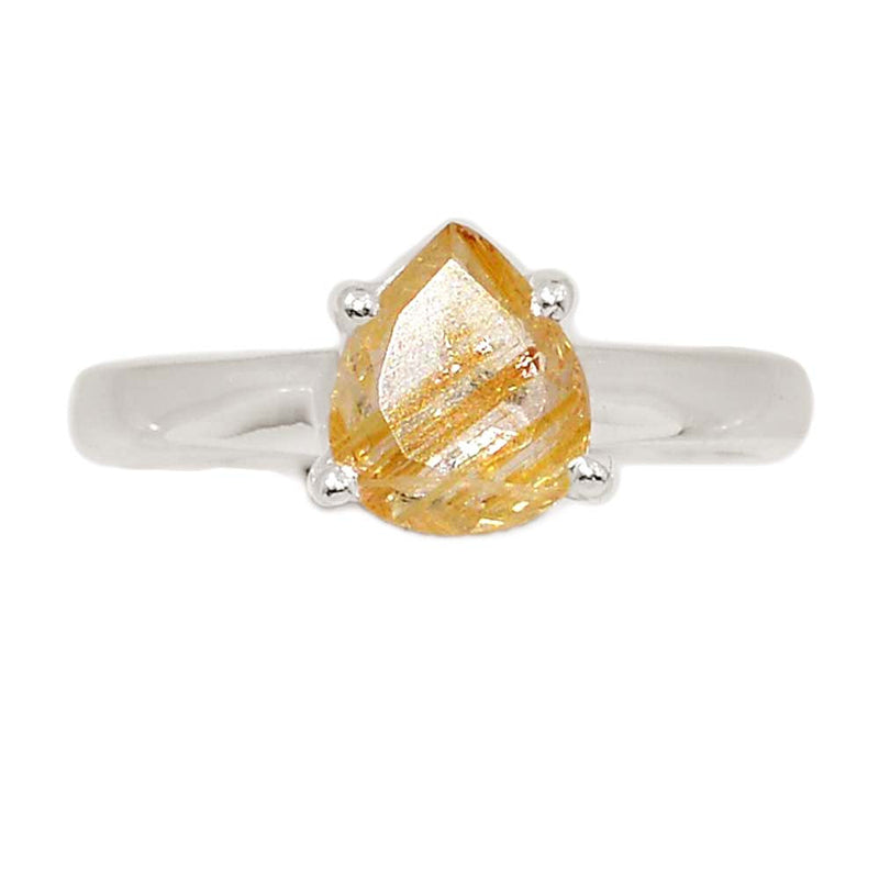 Claw - Golden Rutile Faceted Ring - GRFR367