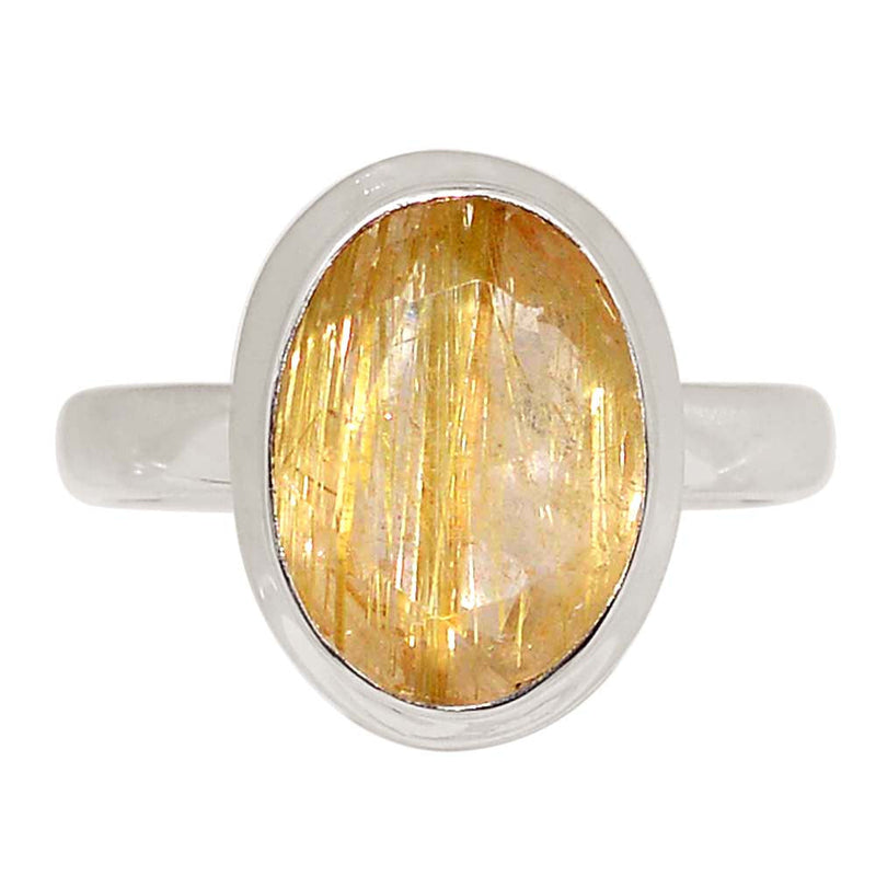 Golden Rutile Faceted Ring - GRFR368