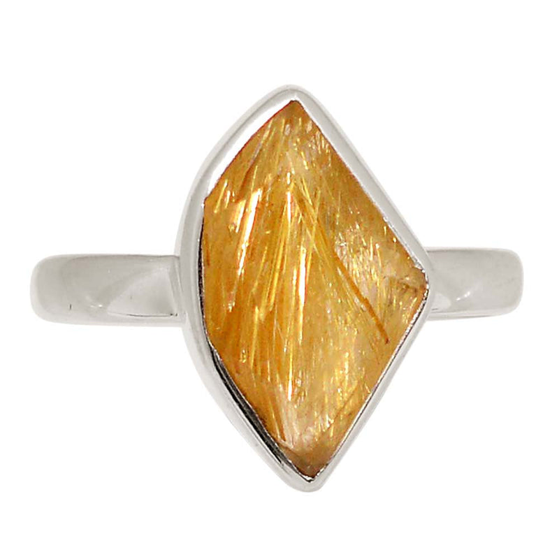 Golden Rutile Faceted Ring - GRFR373