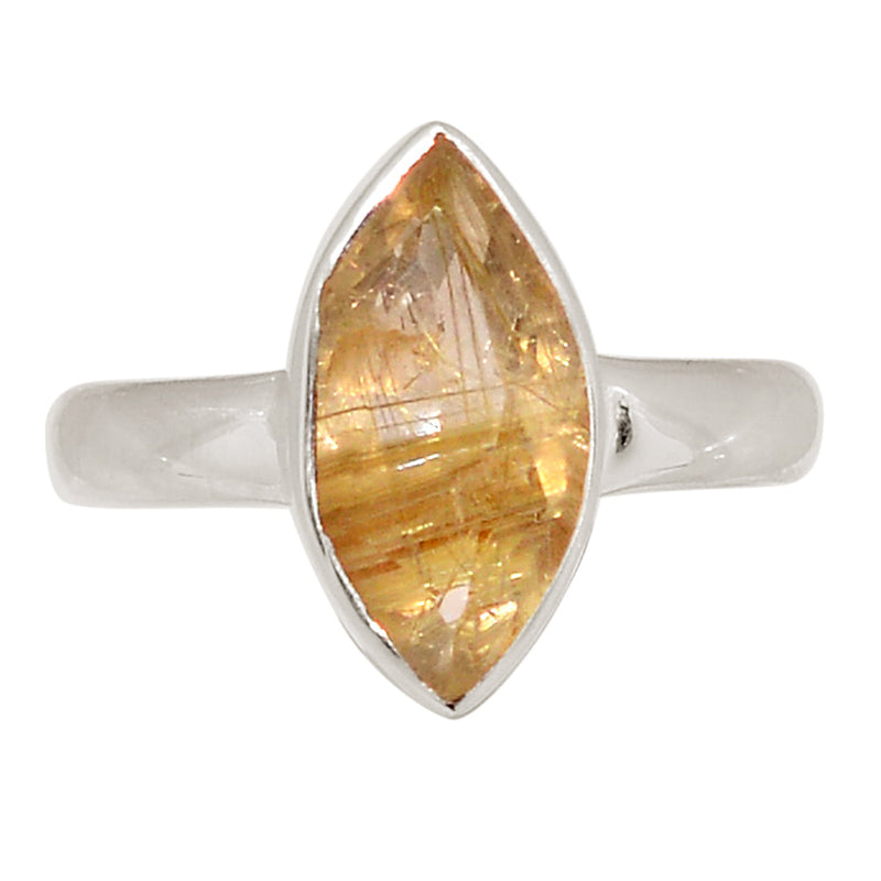 Golden Rutile Faceted Ring - GRFR400