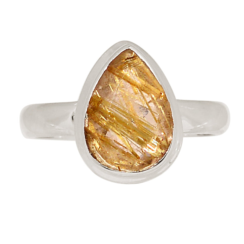 Golden Rutile Faceted Ring - GRFR403