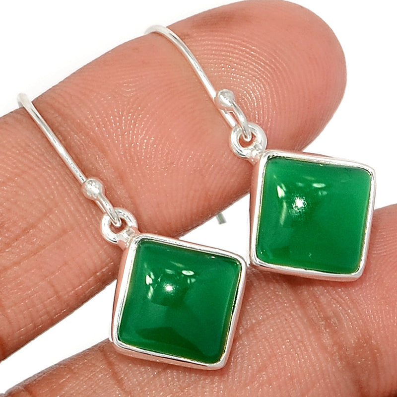 1.3" Green Onyx Earrings - GROE473