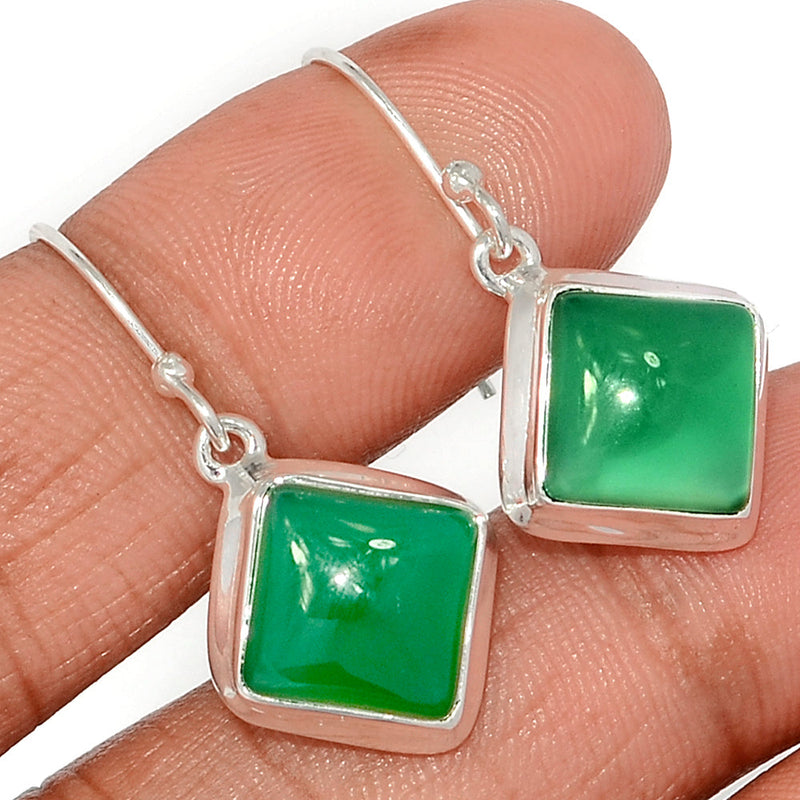 1.3" Green Onyx Earrings - GROE474