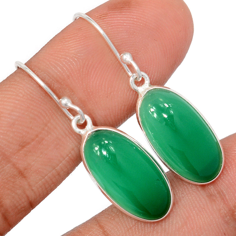 1.5" Green Onyx Earrings - GROE477