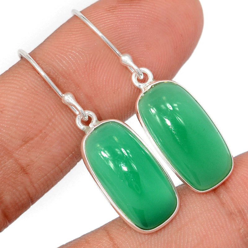 1.3" Green Onyx Earrings - GROE481
