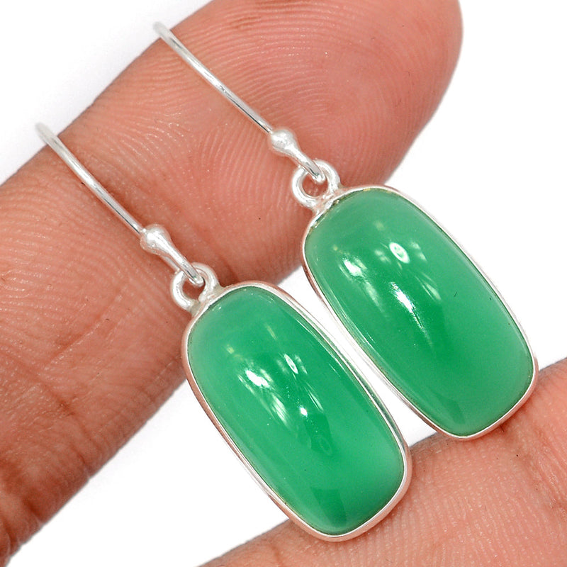 1.5" Green Onyx Earrings - GROE482