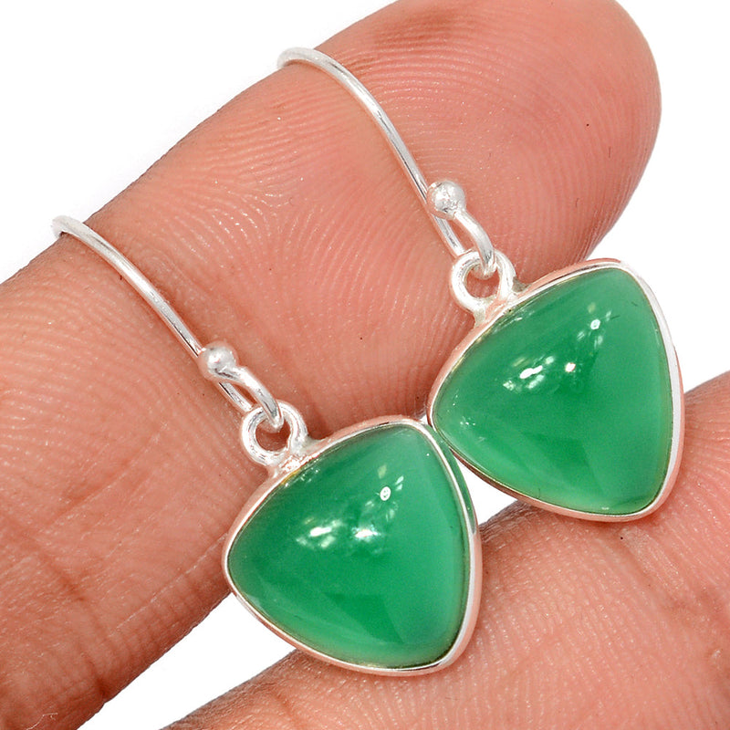 1.1" Green Onyx Earrings - GROE484
