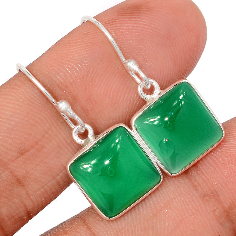 1.2" Green Onyx Earrings - GROE491