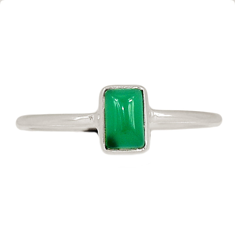 Small Plain - Green Onyx Ring - GROR1066