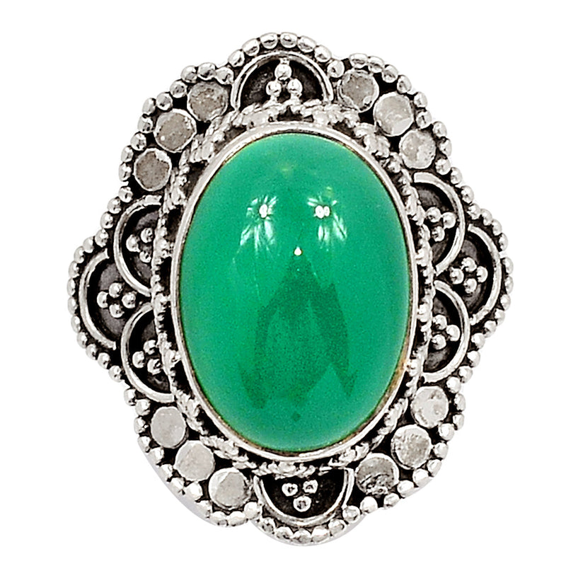 Fine Filigree - Green Onyx Ring - GROR1069